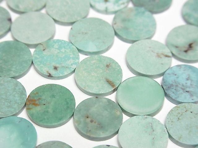Turquoise AA++ Undrilled Flat Coin 10x10mm 5pcs