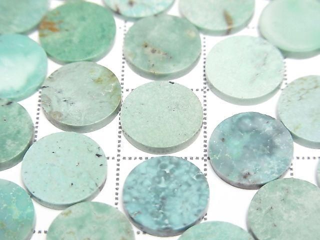 Turquoise AA++ Undrilled Flat Coin 10x10mm 5pcs