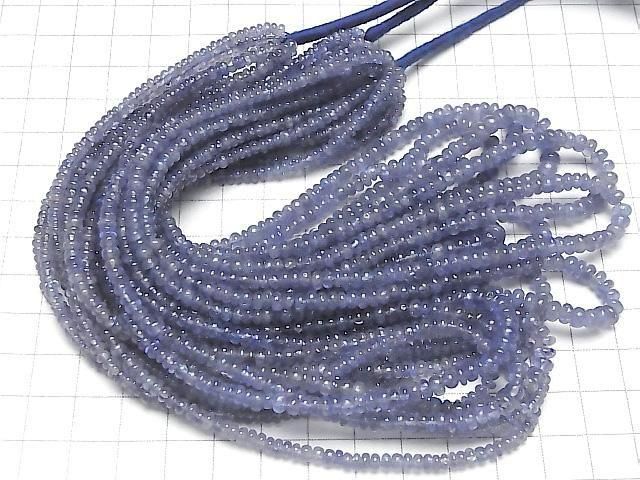 High Quality Tanzanite AAA- Rondelle half or 1strand beads (aprx.15inch/37cm)