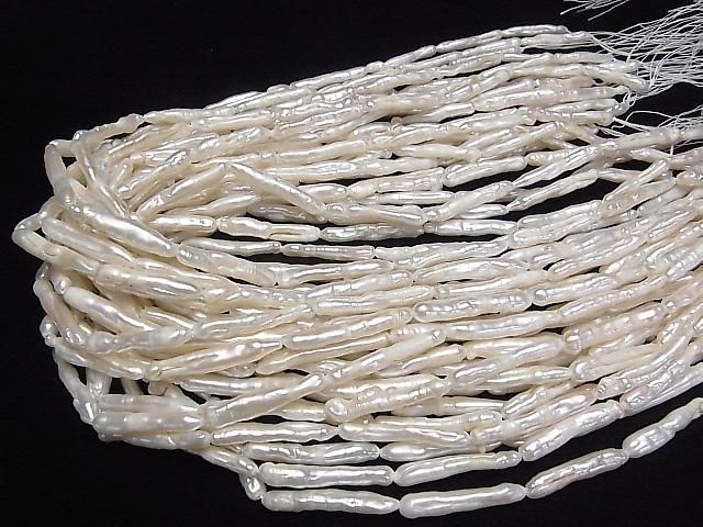 Fresh Water Pearl AA Stick 22-28mm White 1strand beads (approx. 15 inches/36 cm)