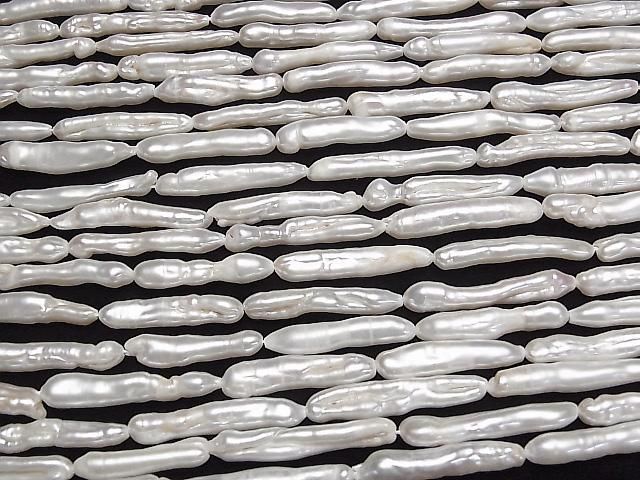 Fresh Water Pearl AA Stick 20-33mm White 1strand beads (approx. 15 inches/36 cm)