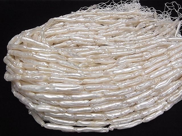 Fresh Water Pearl AA Stick 20-33mm White 1strand beads (approx. 15 inches/36 cm)