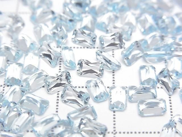 High Quality Sky Blue Topaz AAA Loose Stone Rectangle Faceted 5x3mm 10pcs