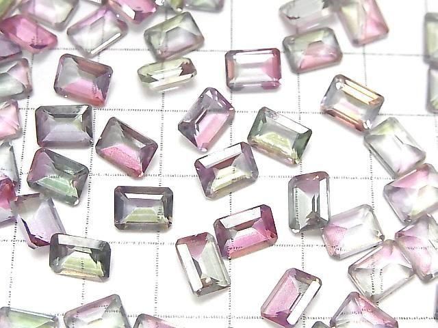 High Quality Mystic Topaz AAA Loose Stone Rectangle Faceted 8x6mm 2pcs