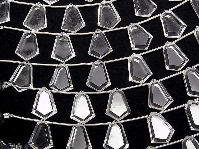 High Quality AAA Flat Hexagon Cut Crystal 16x12mm 1 Strand (6pcs)