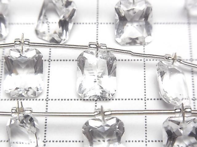 High Quality Crystal AAA Rectangle Faceted 10x8mm Half or 1 Strand (6pcs)