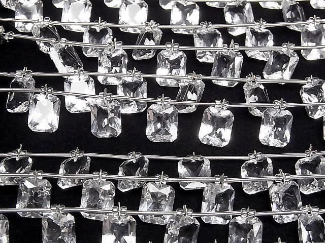 High Quality Crystal AAA Rectangle Faceted 10x8mm Half or 1 Strand (6pcs)