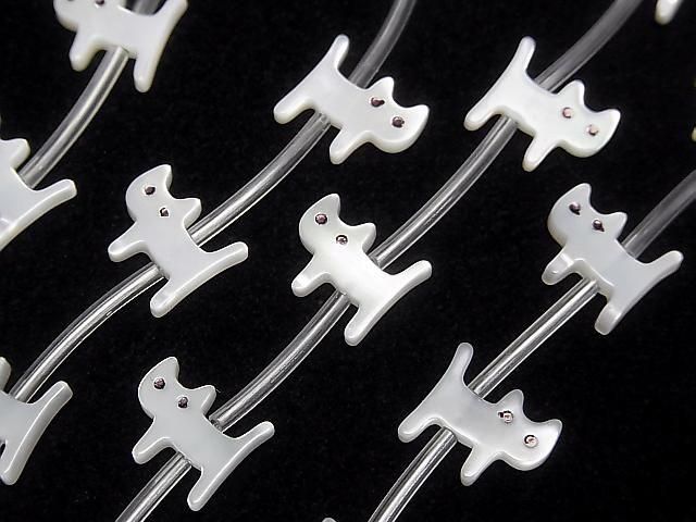 High-quality Mother of Pearl MOP AAA Cat Shape 11x9mm White Half or 1 Strand (Approx. 14pcs)