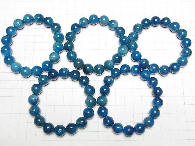 Madagascar Blue Apatite AA++ Round 13mm 1strand beads (Bracelet)