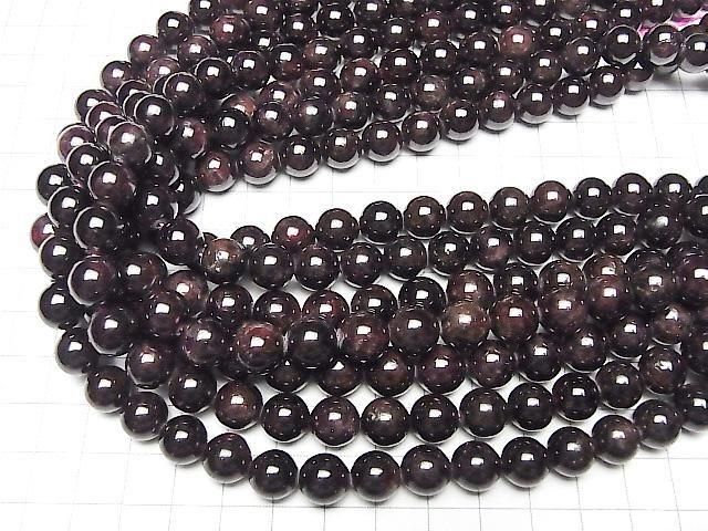 Garnet AA+ Round 10mm half or 1strand beads (aprx.15inch/36cm)