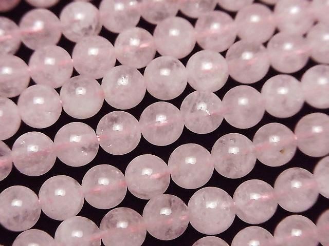 Morganite AA++ Round 6mm half or 1strand beads (aprx.15inch/38cm)