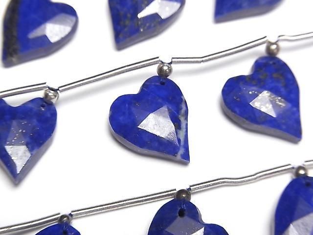 Lapislazuli AA++ Heart cut 12x11mm half or 1strand (6pcs )