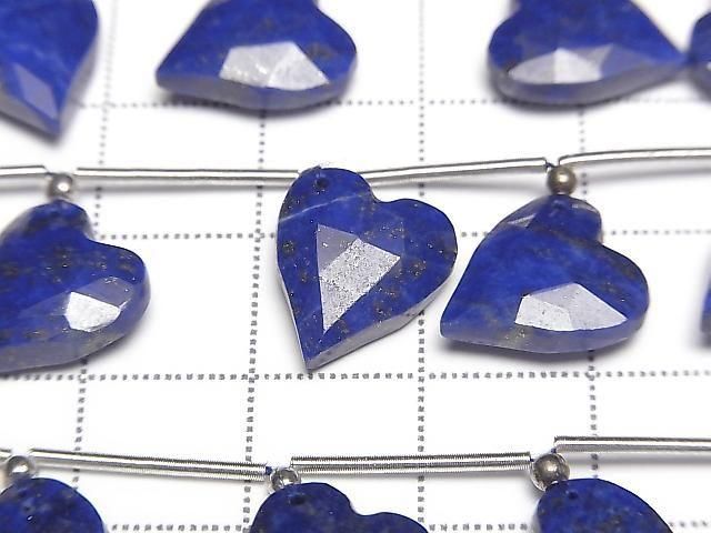 Lapislazuli AA++ Heart cut 12x11mm half or 1strand (6pcs )