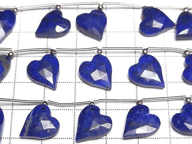 Lapislazuli AA++ Heart cut 12x11mm half or 1strand (6pcs )