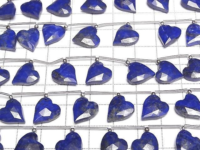 Lapislazuli AA++ Heart cut 12x11mm half or 1strand (6pcs )