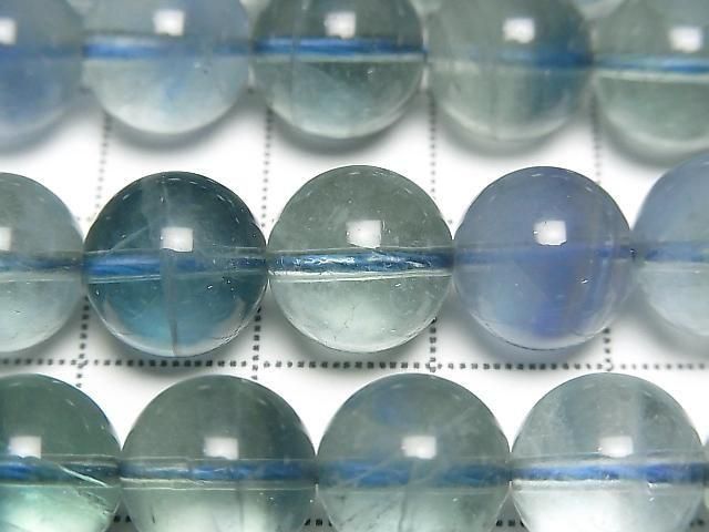 Blue-green Fluorite AAA Round 10mm half or 1strand beads (approx. 15 inches/36 cm)