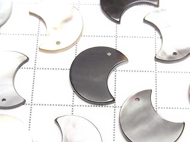 High-quality Black Shell (Black-lip Oyster) AAA Crescent Shape 16x13mm 3pcs