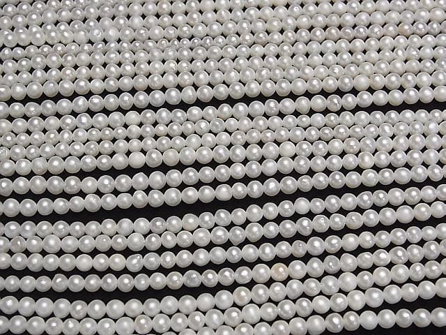 Fresh Water Pearl AA Potato 3-4mm White 1strand beads (approx. 15 inches/36 cm)
