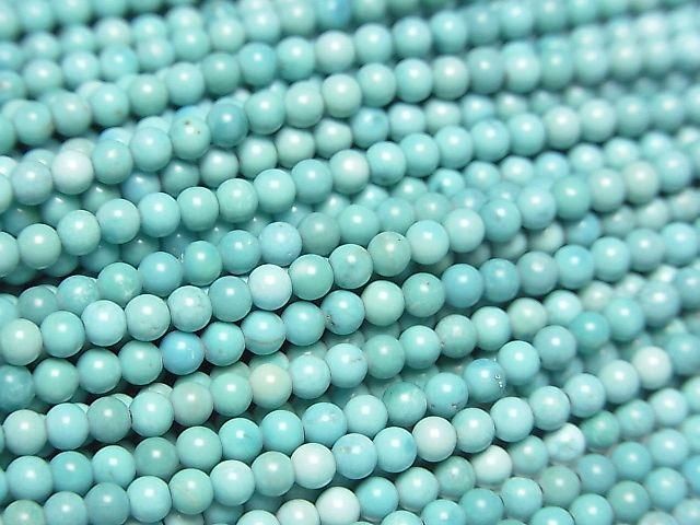 Turquoise AA++ Round 3mm half or 1strand beads (aprx.15inch/36cm)