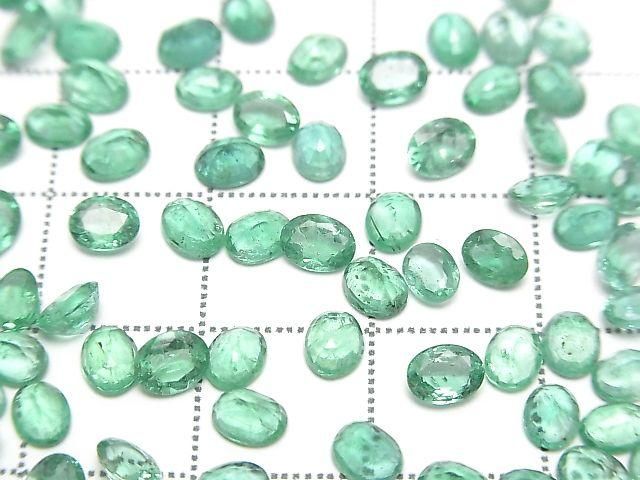 Zambia High Quality Emerald AAA Loose Stone Oval Faceted 4x3mm 5pcs