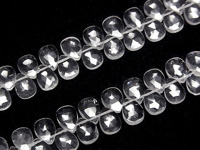 High Quality Crystal AAA Faceted Pear Shape Half or 1strand beads (approx. 5 inches/12 cm)