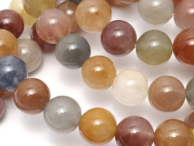 Multicolor Quartz Round 8mm 1strand beads (Bracelet)