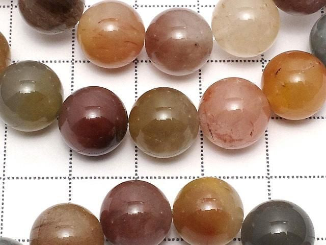 Multicolor Quartz Round 10.5mm 1strand beads (Bracelet)