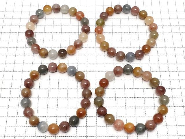 Multicolor Quartz Round 10.5mm 1strand beads (Bracelet)