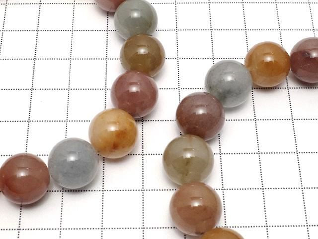 Multicolor Quartz Round 12.5mm 1strand beads (Bracelet)