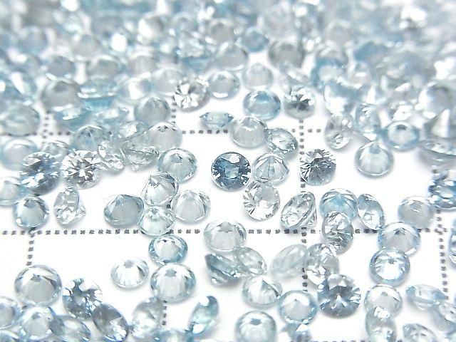 High Quality Natural Blue Zircon AAA Loose Stone Round Faceted 3x3mm 10pcs
