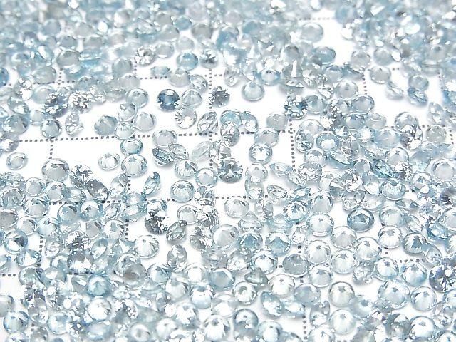 High Quality Natural Blue Zircon AAA Loose Stone Round Faceted 3x3mm 10pcs