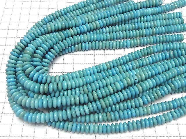 Magnesite Turquoise Rondelle 8.5x8.5x3mm 1strand beads (aprx.15inch/38cm)
