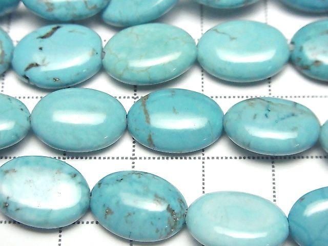 Magnesite Turquoise Oval 14x10x4.5mm 1strand beads (aprx.15inch/36cm)