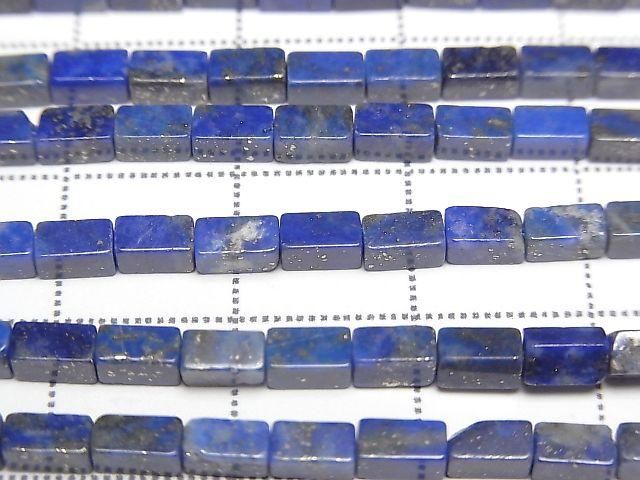 Lapislazuli AA+ 4Faceted Faceted Tube 4.5x2.5x2.5mm 1strand beads (aprx.15inch/36cm)