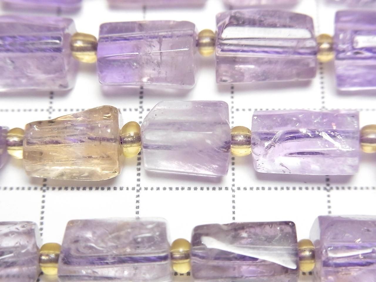 Amethyst AA Rough Tube-Faceted Nugget 1strand beads (aprx.15inch/38cm)