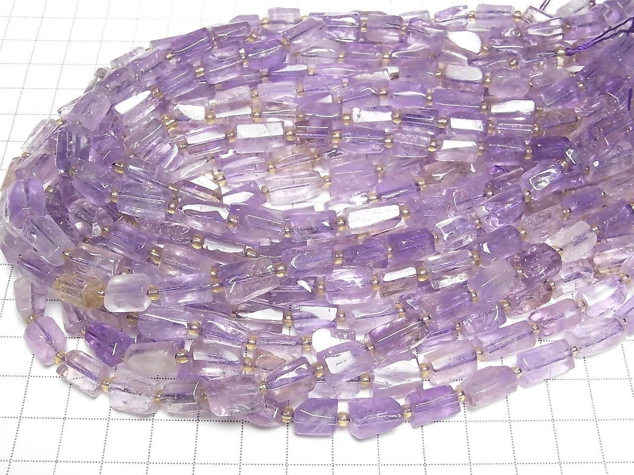 Amethyst AA Rough Tube-Faceted Nugget 1strand beads (aprx.15inch/38cm)