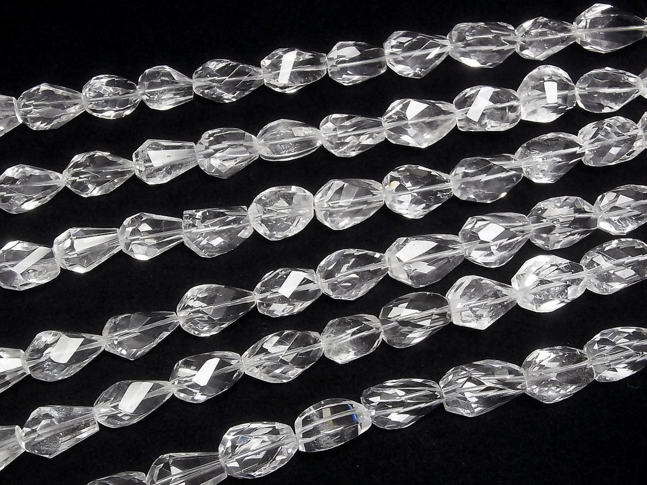 Crystal AA++ Faceted Nugget 1strand beads (approx. 14 inches/34 cm)