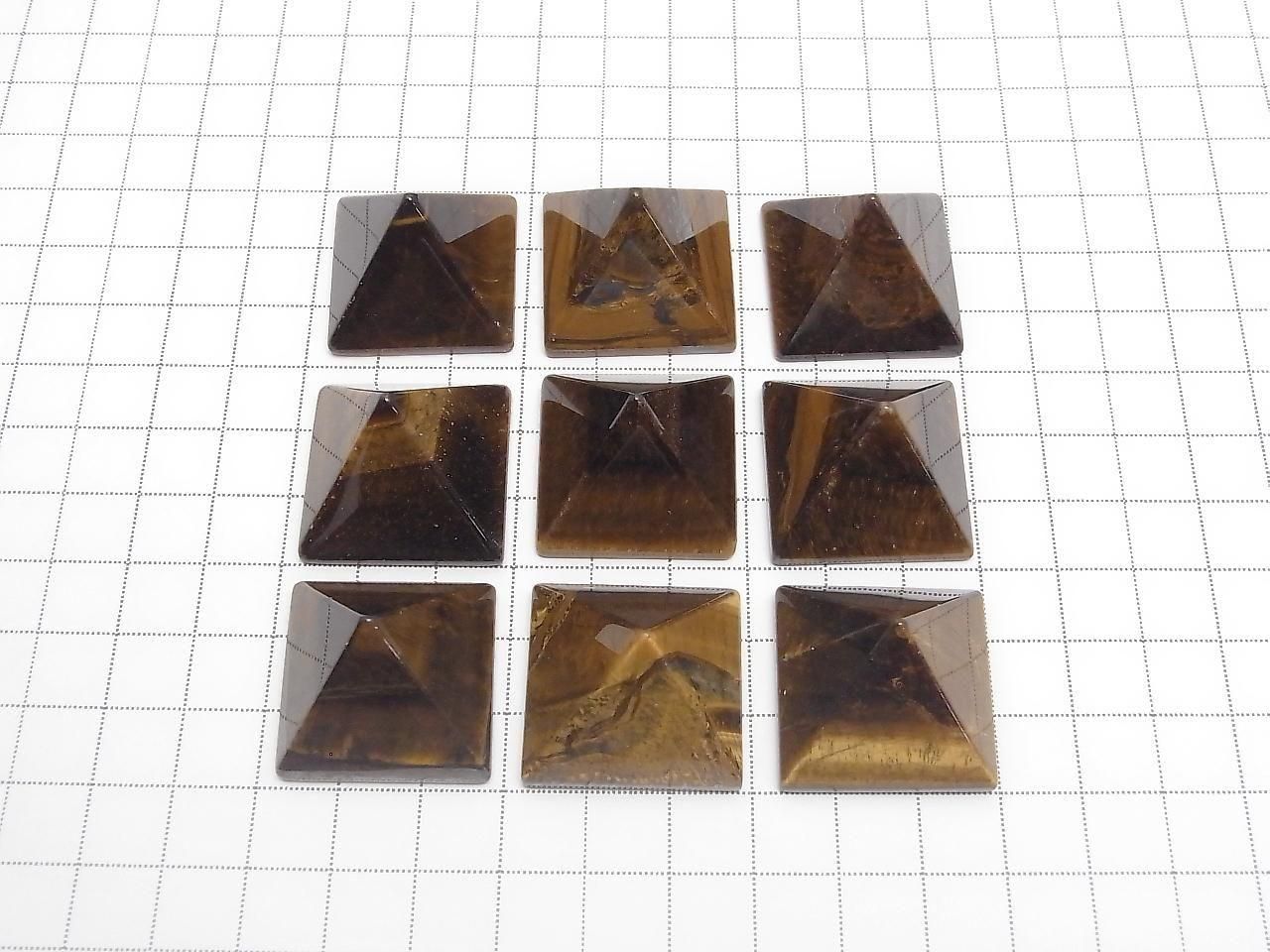 Yellow Tiger's Eye AA+ Pyramid Shape 26x26x20mm 1pc