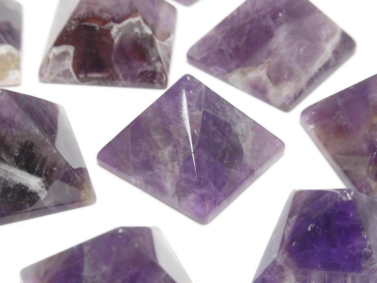 Mixed Amethyst Pyramid Shape 26x26x20mm 1pc