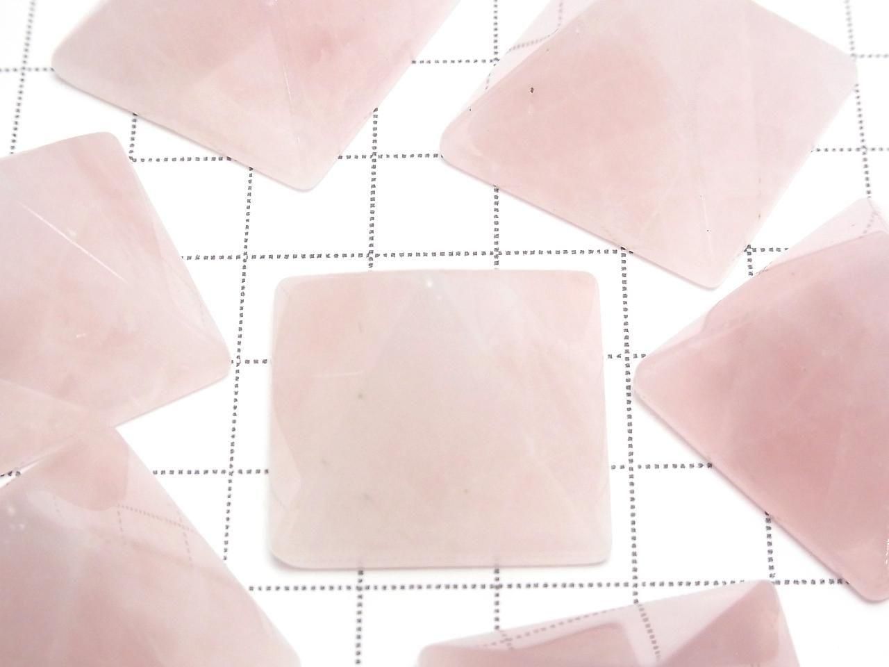 Rose Quartz AA++ Pyramid Shape 26x26x20mm 1pc