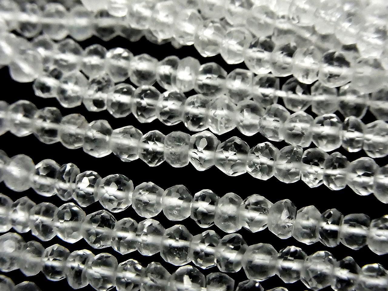 Crystal AAA- Faceted Button Rondelle 1strand beads (approx. 13 inches/32 cm)