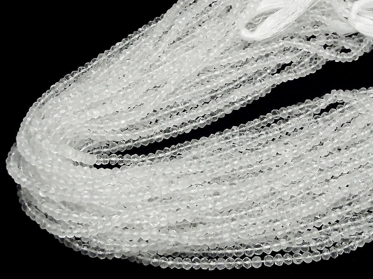 Crystal AAA- Faceted Button Rondelle 1strand beads (approx. 13 inches/32 cm)