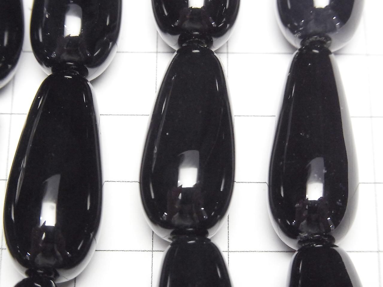 Onyx Vertical Hole Drop (Smooth) 30x12x12mm 1strand beads (aprx.13inch/33cm)