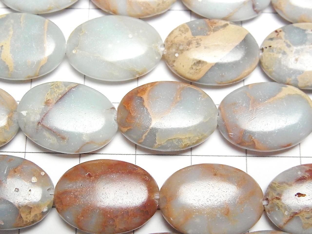 Impression Jasper Oval 18x13mm half or 1strand beads (aprx.15inch/36cm)