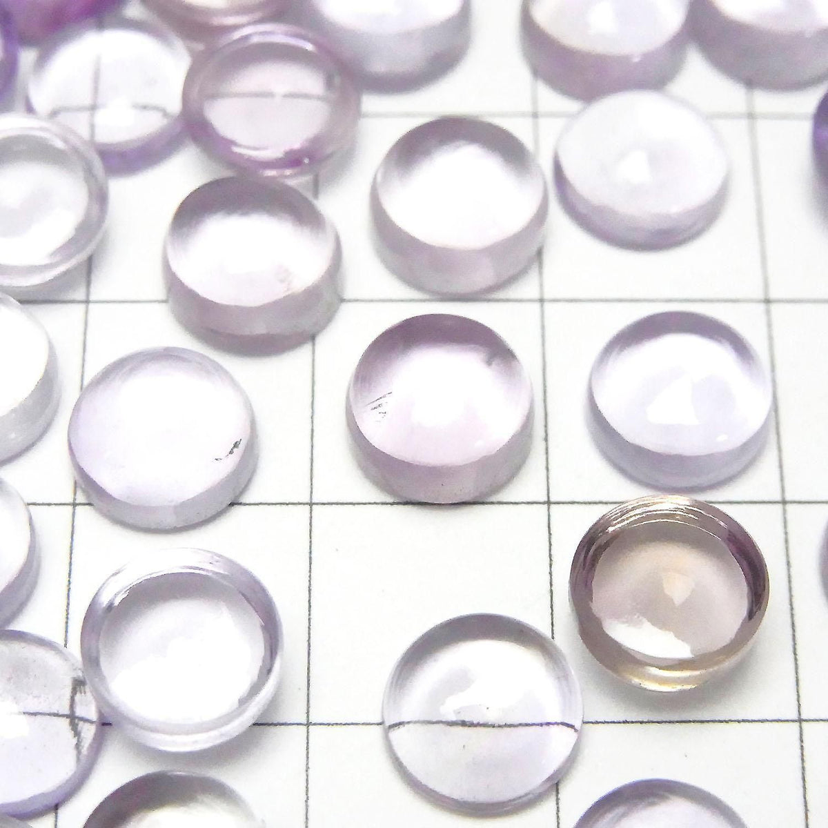 High Quality Pink Amethyst AAA Round Cabochon 8x8mm 2pcs