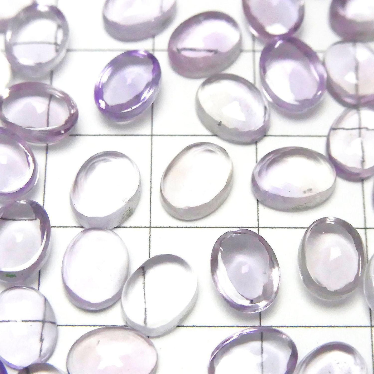 High Quality Pink Amethyst AAA Oval Cabochon 8x6mm 3pcs