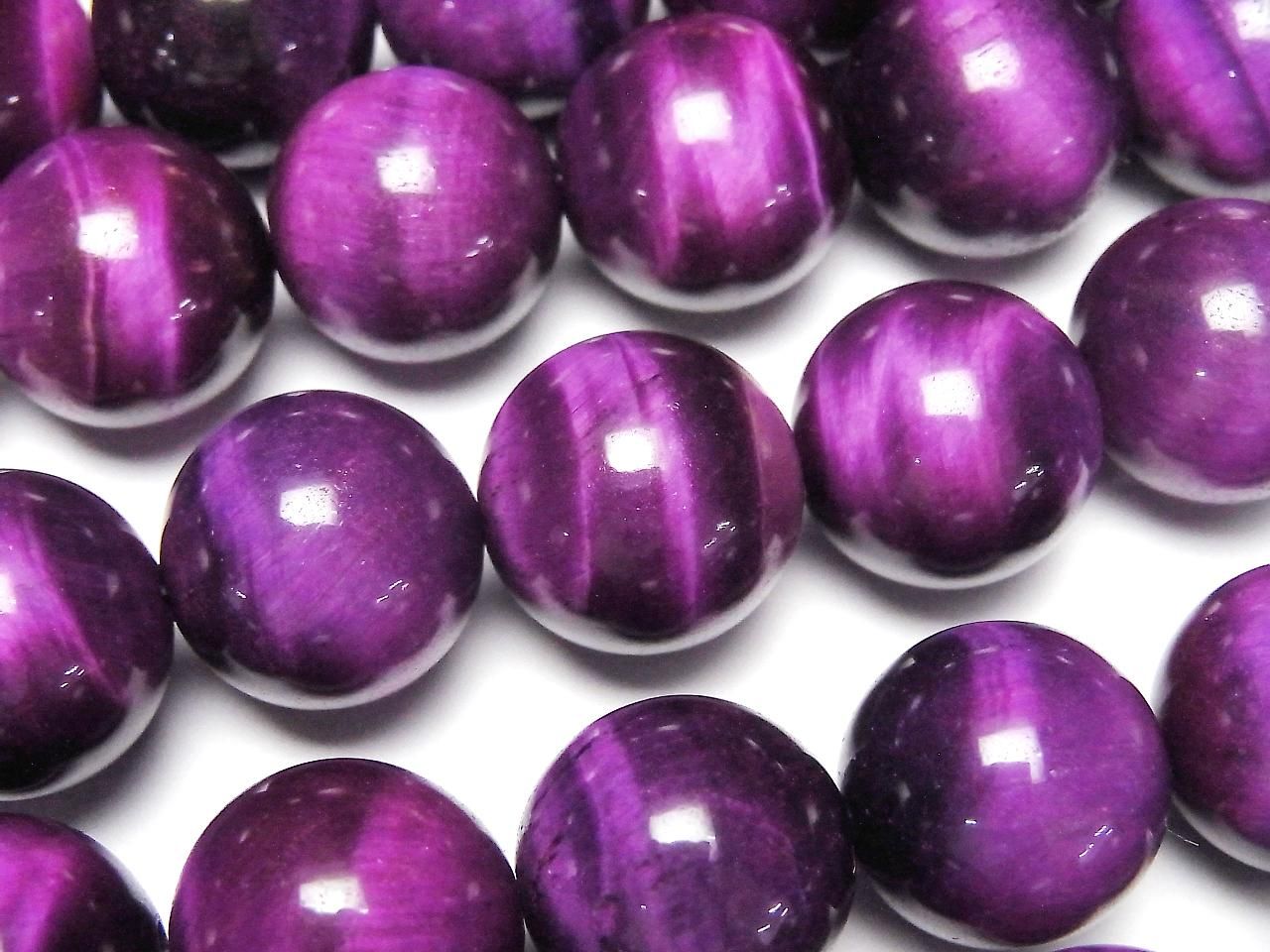 Purple Tiger's Eye AA++ Round 16mm 1/4 or 1strand beads (approx. 15 inches/36 cm)
