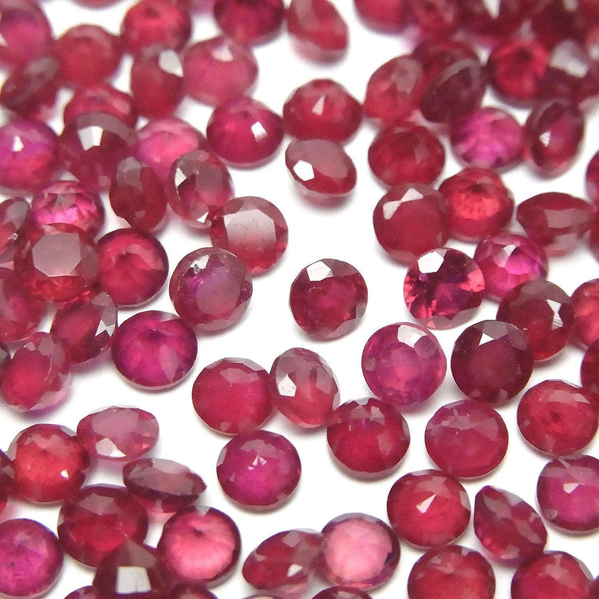 High Quality Ruby AAA- Loose stone Round Faceted 4x4mm 5pcs