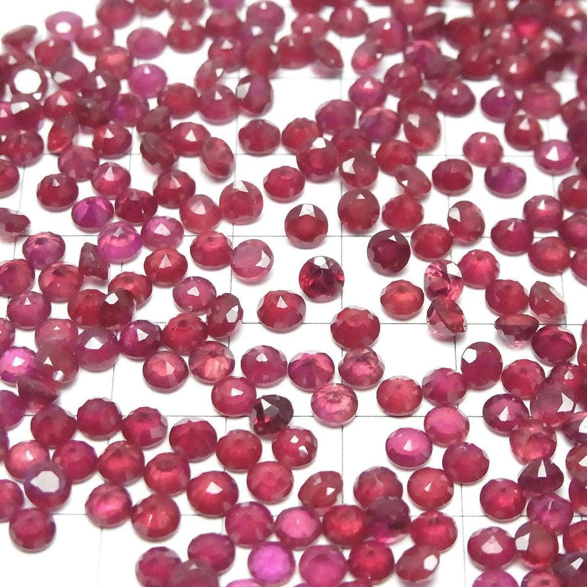High Quality Ruby AAA- Loose stone Round Faceted 4x4mm 5pcs