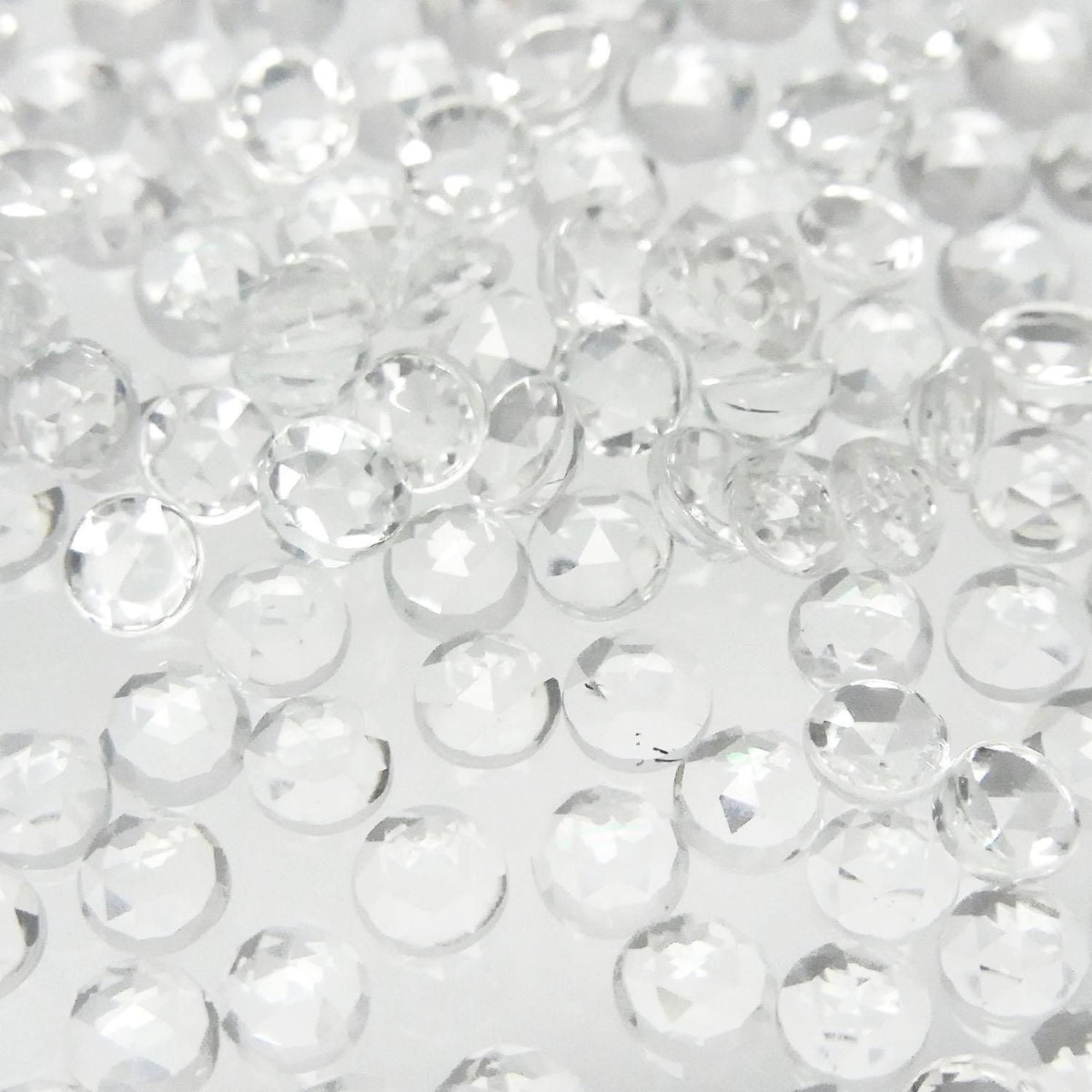 High Quality White Topaz AAA Round Rose Cut 4x4mm 10pcs